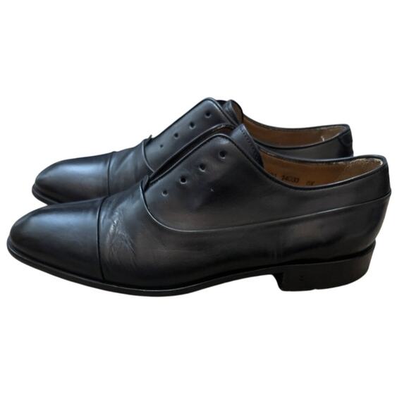 John Varvatos Hand Made in Italy Black Leather Oxford Loafers Mens Size 8.5 main image 8